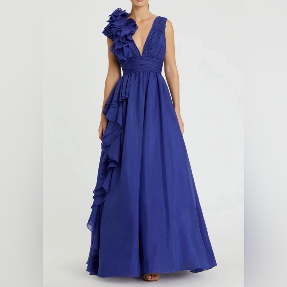 Chic mac duggal  elegant Blue Dress